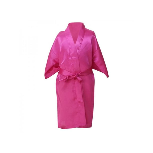Baby Boys Girls Solid Silk Satin Kimono Robes Bathrobe Toddler Kid Sleepwear Clothes